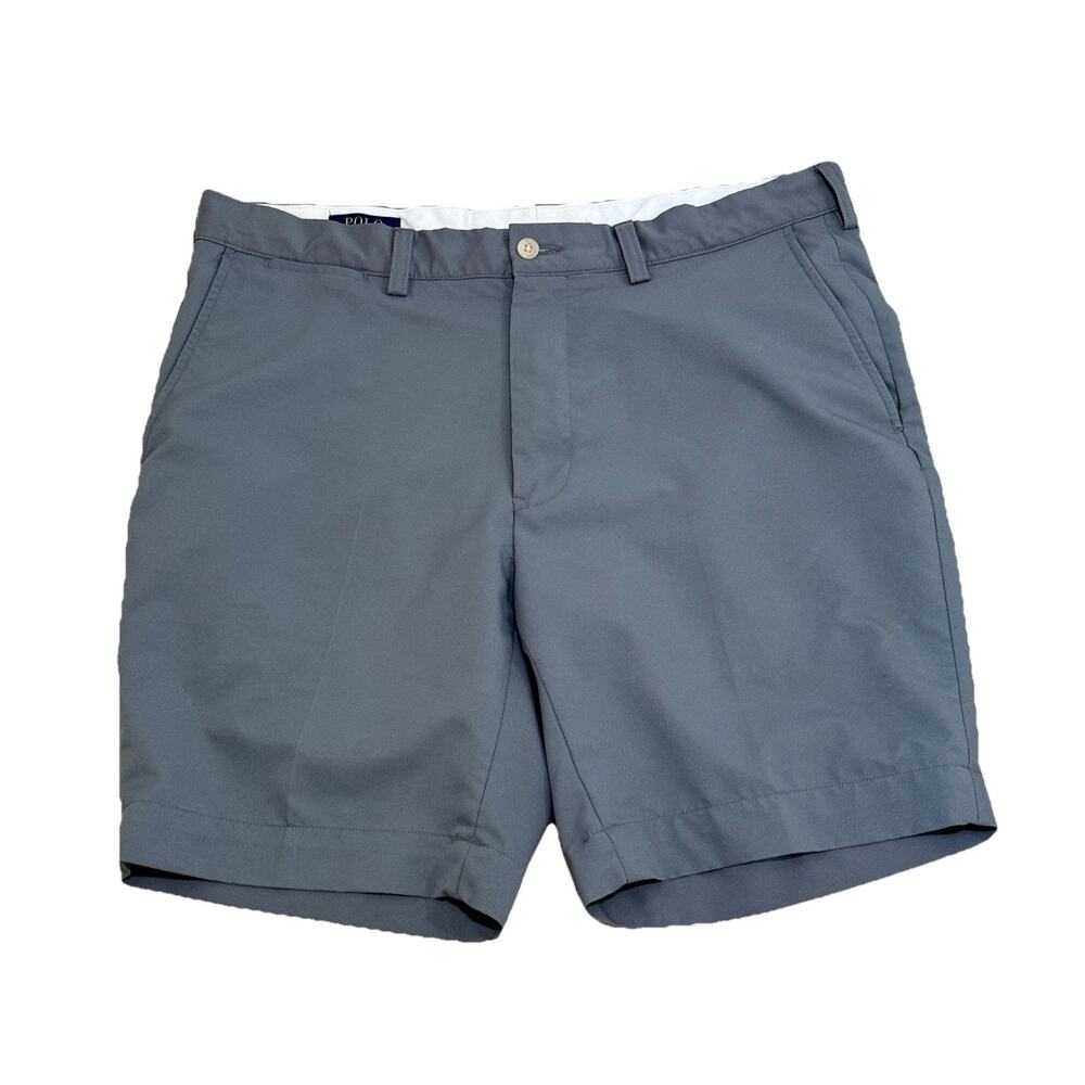 Polo Ralph Lauren Mens Performance Chino Golf Shorts 35 Gray 100% Polyester